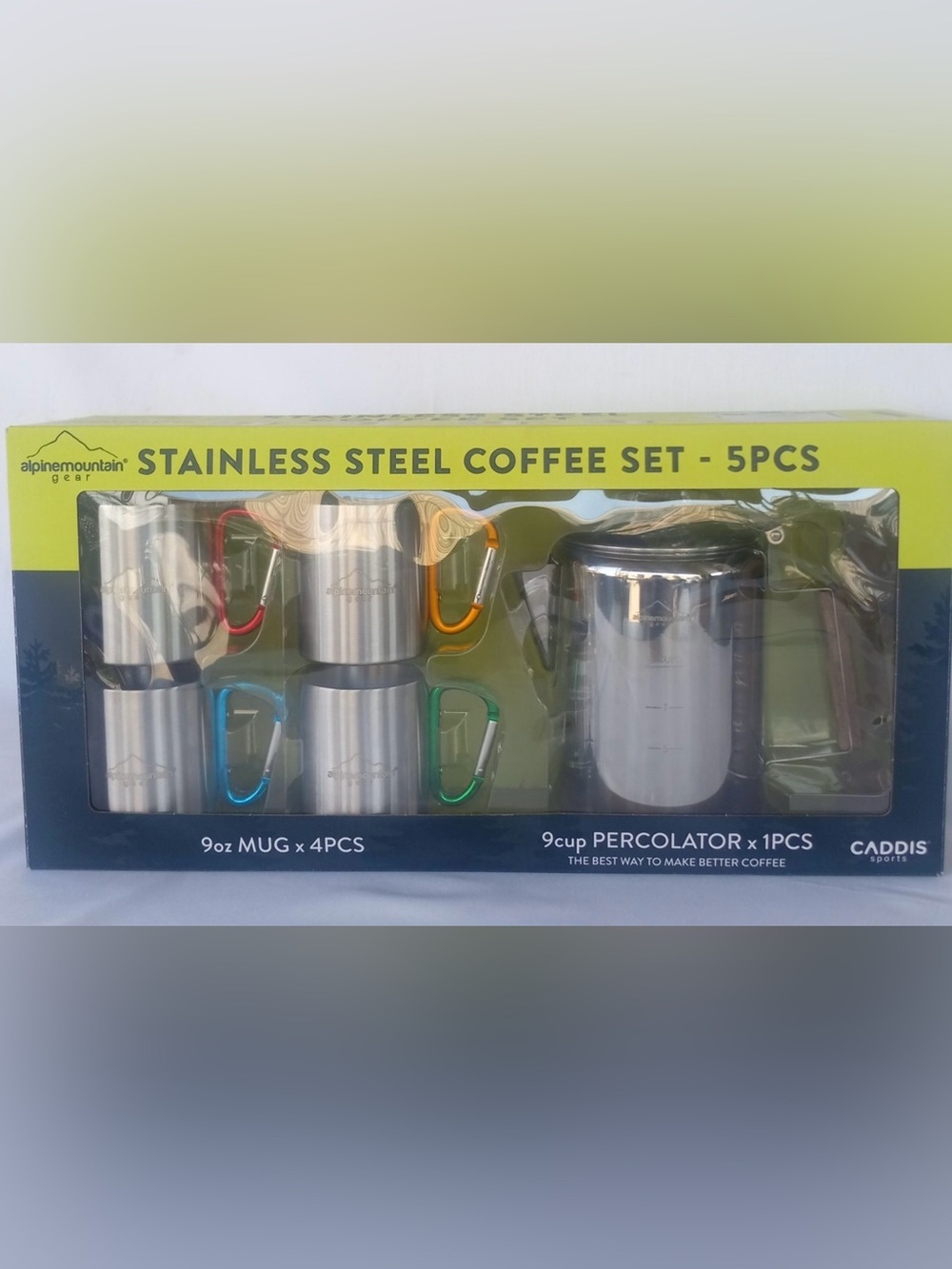 Alpine Mountain Gear 5-piece Stainless Steel Coffee Set